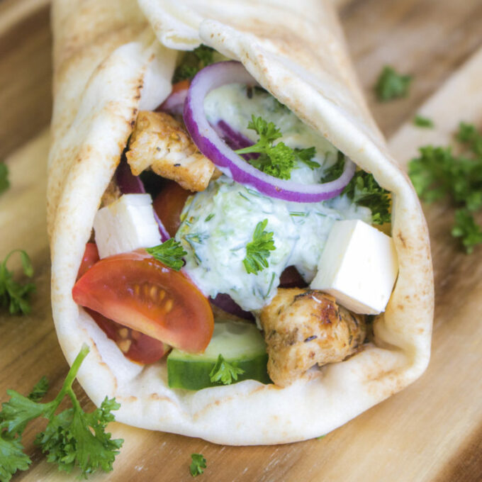 Gyros flatbread tzatziki Changing Life