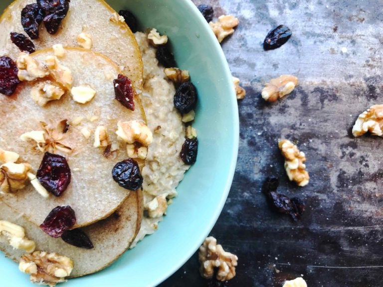 Havermout met peer en cranberries Changing Life